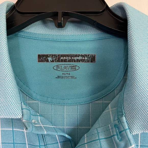 Men's Blue Greg Norman Polo Shirt - Picture 2 of 4